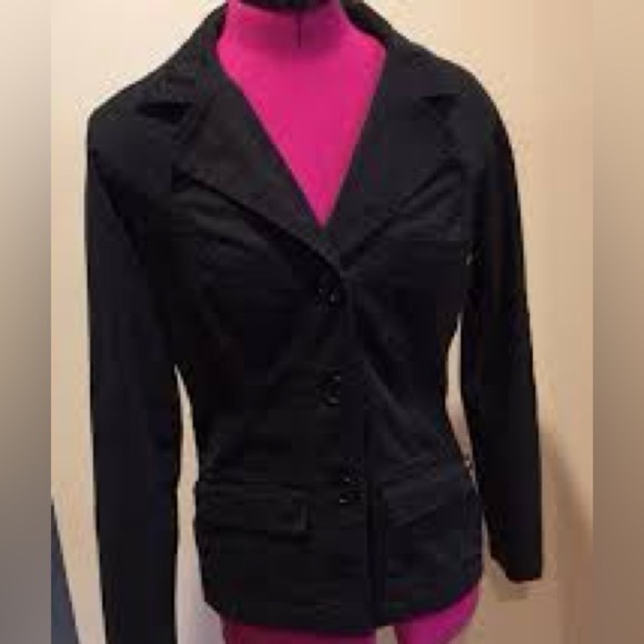 Z. Cavaricci Jackets & Blazers - Z. Cavaricci Womens Vintage Black Cotton Jacket Blazer Size S Button Up Pockets